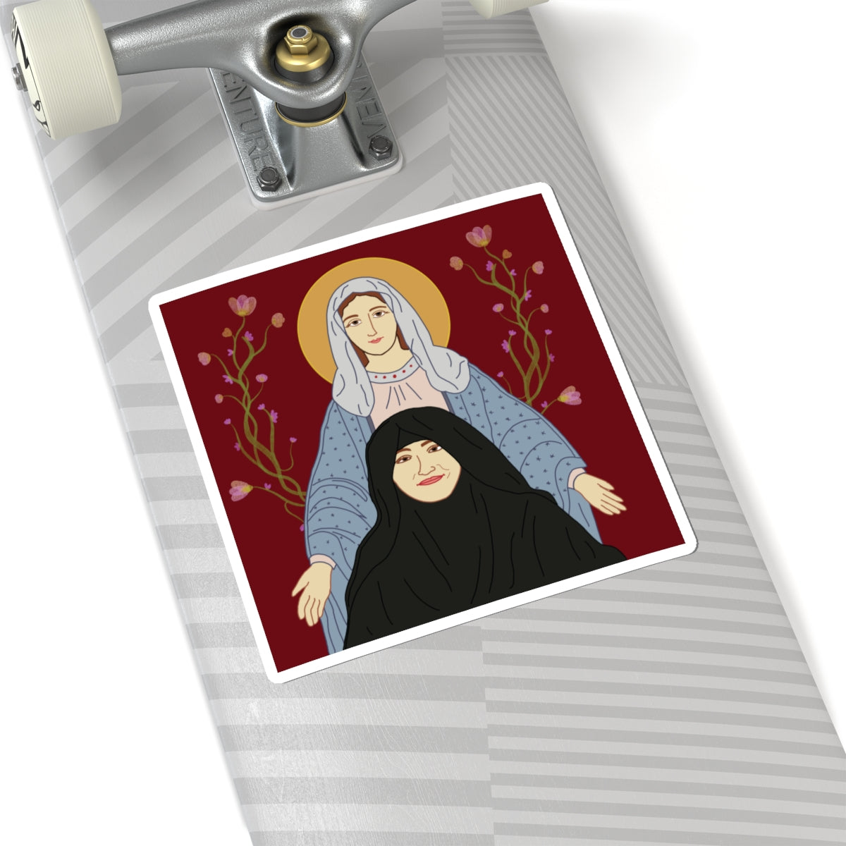 St. Mary & Tamav Erene Photo Dark Aesthetic Kiss-Cut Stickers, Laptop Decor, Journal Accessories, Gift for Students, Unique Art Stickers