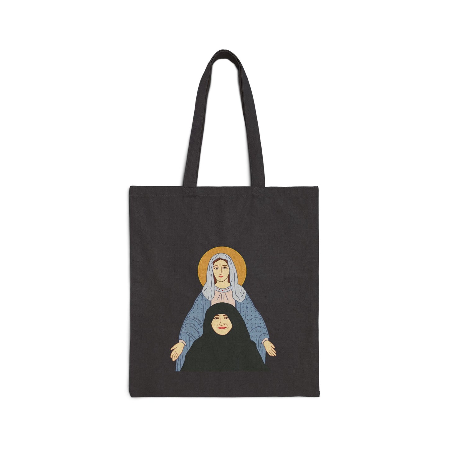 St. Mary & Tamav Erene Cotton Canvas Tote Bag, Unique Gift Bag, Eco-Friendly Shopping Bag, Art Lover Tote, Inspirational Bag