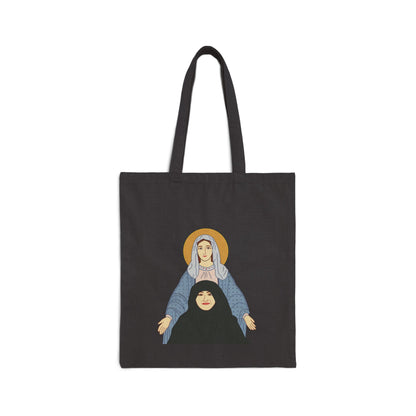 St. Mary & Tamav Erene Cotton Canvas Tote Bag, Unique Gift Bag, Eco-Friendly Shopping Bag, Art Lover Tote, Inspirational Bag