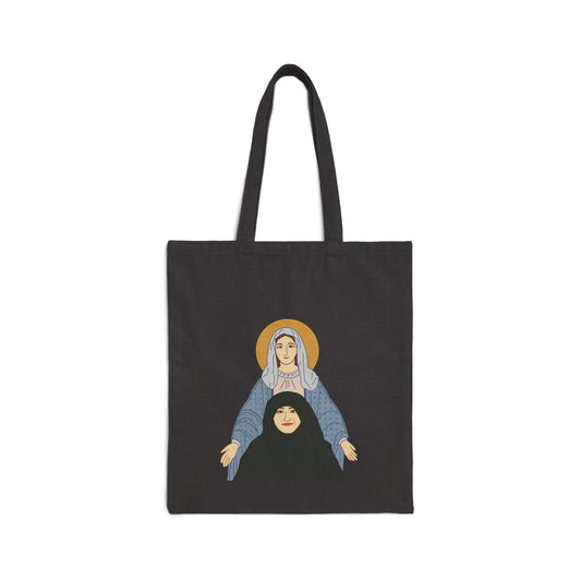 St. Mary & Tamav Erene Cotton Canvas Tote Bag, Unique Gift Bag, Eco-Friendly Shopping Bag, Art Lover Tote, Inspirational Bag