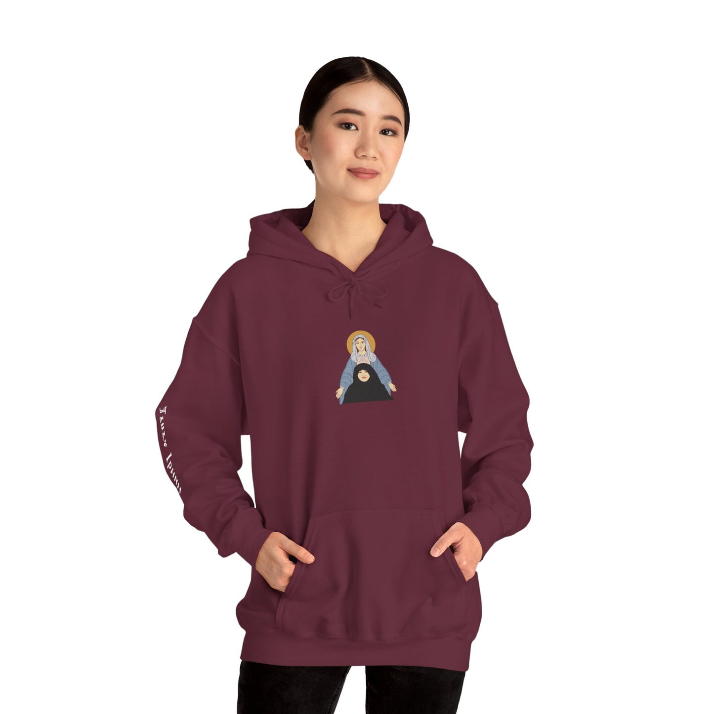 St. Mary & Tamav Erene Hoodie | Unisex Heavy Blend Sweatshirt, Religious Apparel, Spiritual Gift, Cozy Layer, Inspirational Clothing