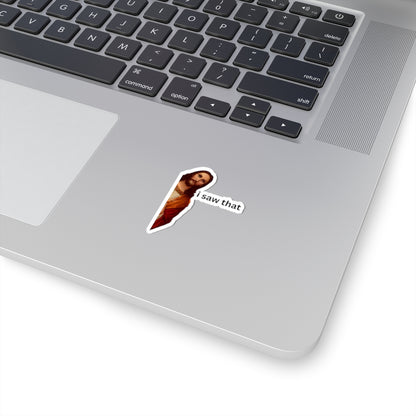 Jesus 'I Saw That' Sticker - Humorous Vinyl Decal for Laptops, Water Bottles, Journals, Gift Idea, Christian Decor
