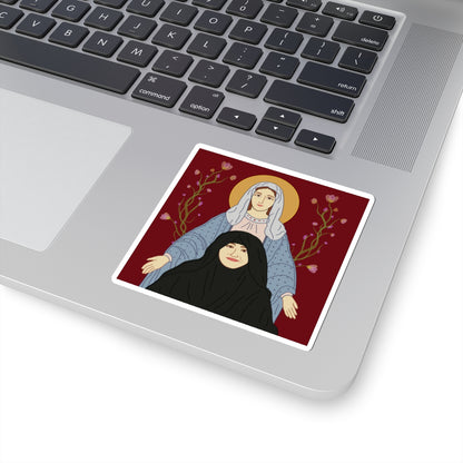 St. Mary & Tamav Erene Photo Dark Aesthetic Kiss-Cut Stickers, Laptop Decor, Journal Accessories, Gift for Students, Unique Art Stickers