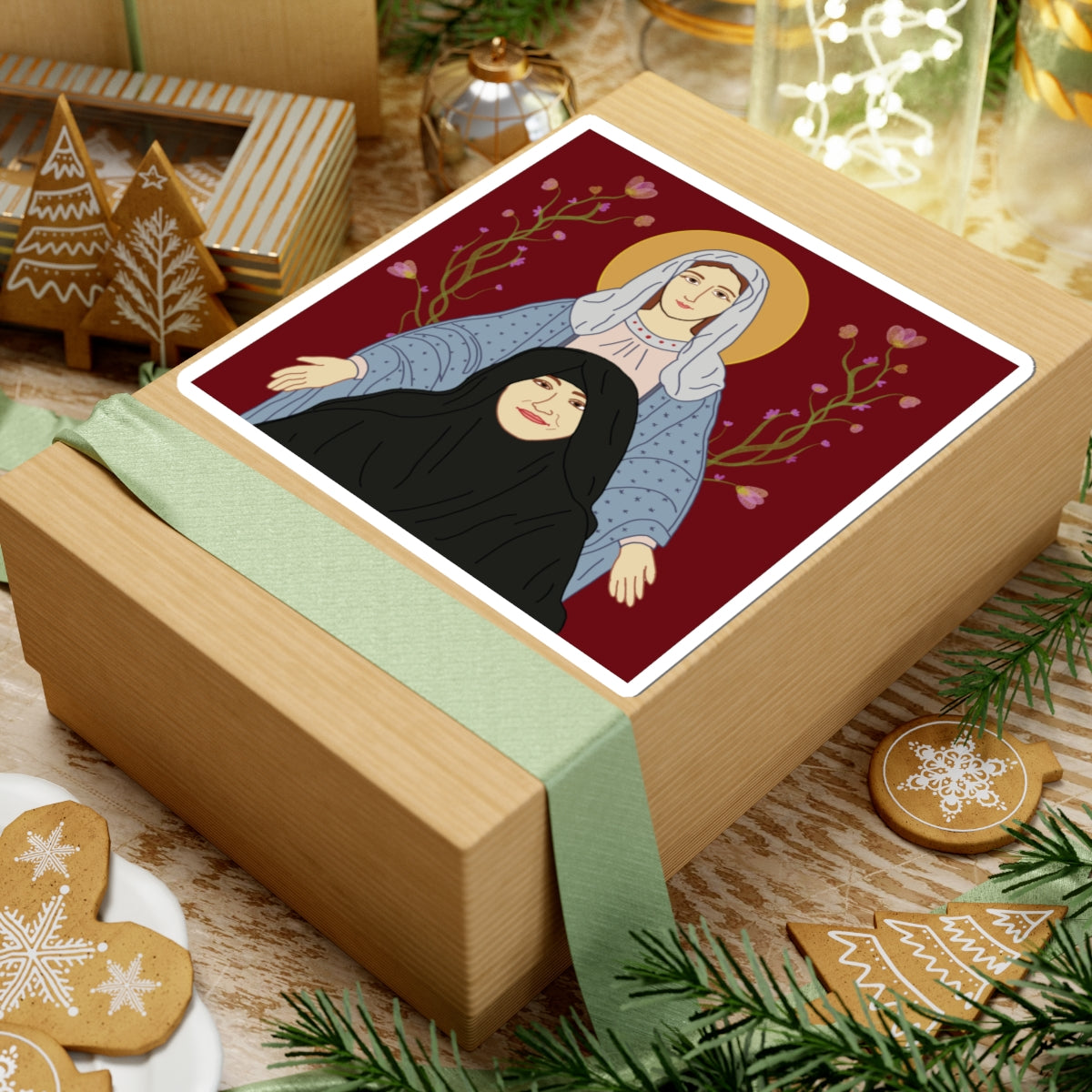 St. Mary & Tamav Erene Photo Dark Aesthetic Kiss-Cut Stickers, Laptop Decor, Journal Accessories, Gift for Students, Unique Art Stickers