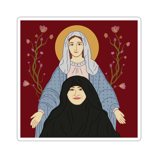 St. Mary & Tamav Erene Photo Dark Aesthetic Kiss-Cut Stickers, Laptop Decor, Journal Accessories, Gift for Students, Unique Art Stickers